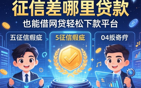 征信差哪里贷款，详细阐述五个征信瑕疵也能借网贷轻松下款的平台