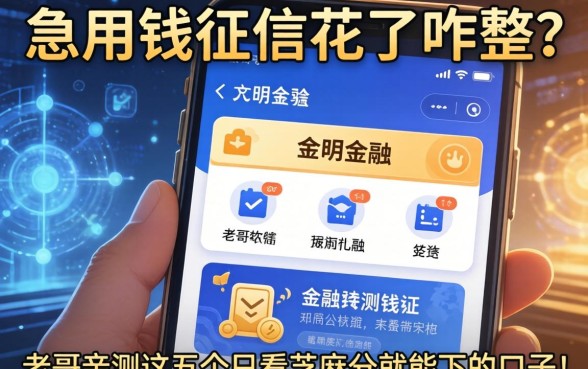 急用钱征信花了咋整？老哥亲测这五个只看芝麻分就能下的口子！