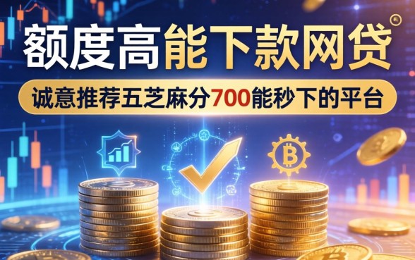 额度高能下款的网贷，诚意推荐五个芝麻分700能秒下的平台