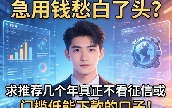 急用钱愁白了头？求推荐几个2026年真正不看征信或者门槛低能下款的口子！