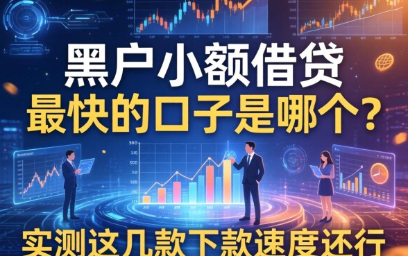 黑户小额借贷最快的口子是哪个？实测这几款下款速度还行