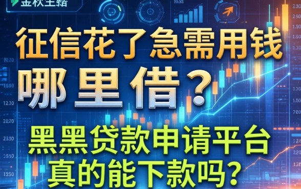 征信花了急需用钱哪里借？黑户贷款申请平台真的能下款吗？