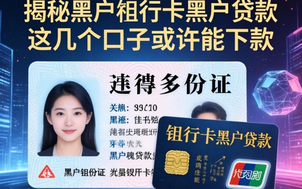 揭秘黑户身份证和银行卡黑户贷款，这几个口子或许能下款