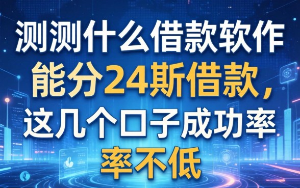 实测什么借款软件能分24期借款，这几个口子成功率不低