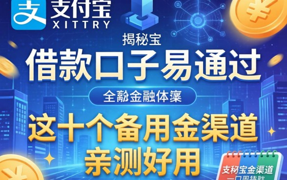 揭秘支付宝借款口子易通过的，这十个备用金渠道亲测好用