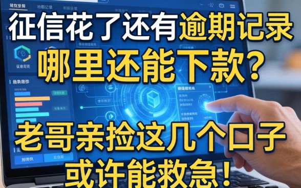 征信花了还有逾期记录，哪里还能下款？老哥亲测这几个口子或许能救急！