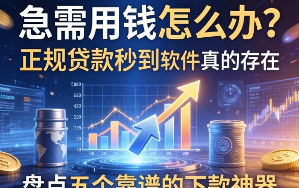 急需用钱怎么办？正规贷款秒到软件真的存在吗？盘点五个靠谱的下款神器
