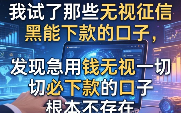 我试了那些无视征信网黑能下款的口子，发现急用钱无视一切必下款的口子根本不存在