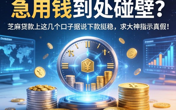 急用钱到处碰壁？芝麻贷款上这几个口子据说下款挺稳，求大神指点真假！