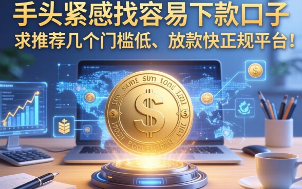 手头紧想找容易下款的口子，求推荐几个门槛低、放款快的正规平台！