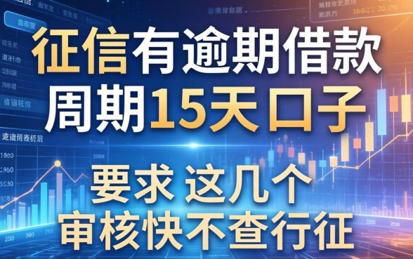 征信有逾期借款周期15天的口子，这几个审核快不查征信