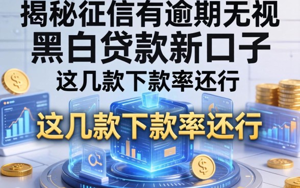 揭秘征信有逾期无视黑白贷款新口子，这几款下款率还行