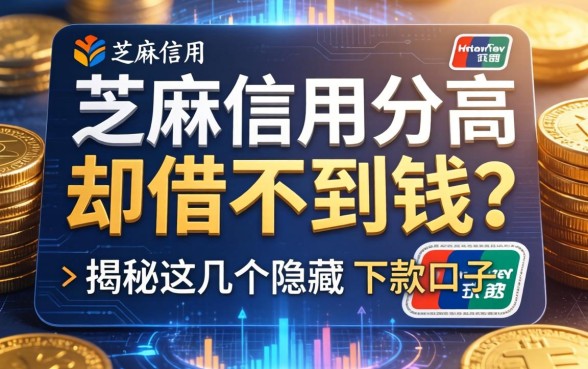 芝麻信用分高却借不到钱？揭秘这几个隐藏的下款口子