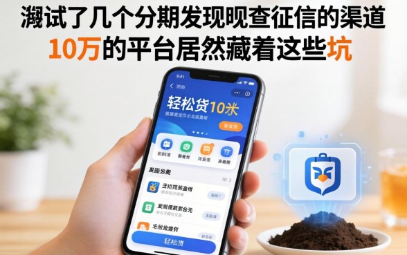 我试了几个分期手机不查征信的渠道，发现轻松贷10万的平台居然藏着这些坑