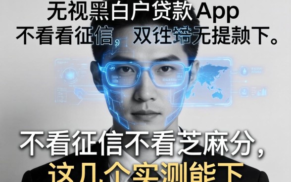 无视黑白户的贷款app不看征信不看芝麻分，这几个实测能下