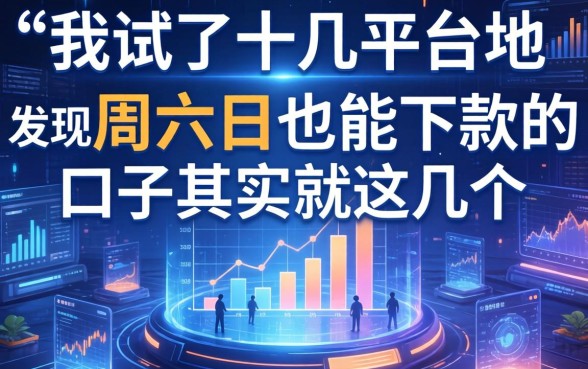 我试了十几个平台，发现周六日也能下款的口子其实就这几个
