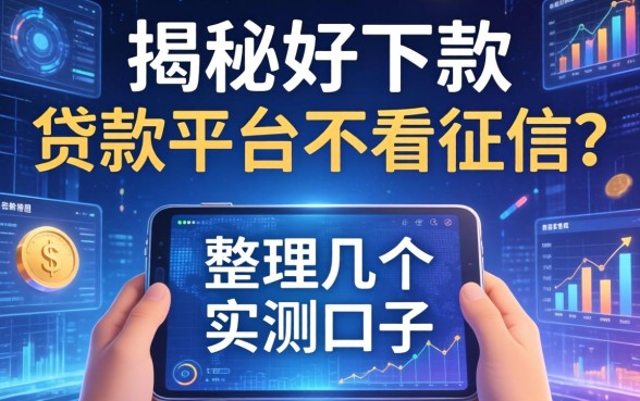 揭秘好下款的贷款平台不看征信吗，整理几个实测口子