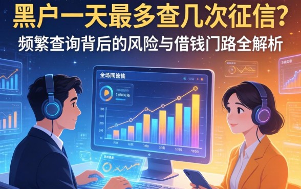 黑户一天最多查几次征信？频繁查询背后的风险与借钱门路全解析