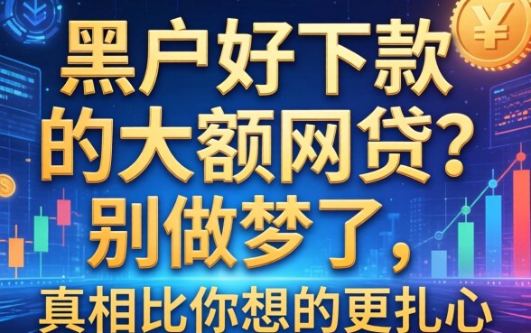 黑户好下款的大额网贷？别做梦了，真相比你想的更扎心