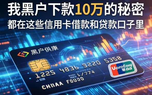 我黑户下款10万的秘密，都在这些信用卡借款和贷款口子里