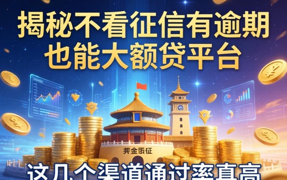 揭秘不看征信有逾期也能大额贷平台，这几个渠道通过率真高
