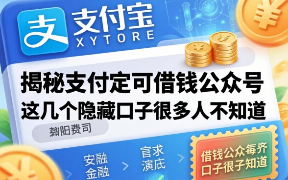 揭秘支付宝可借钱的公众号，这几个隐藏口子很多人不知道
