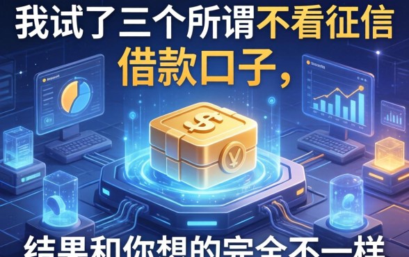 我试了三个所谓不看征信的借款口子，结果和你想的完全不一样
