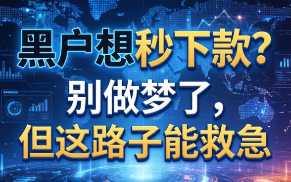 黑户想秒下款？别做梦了，但这路子能救急