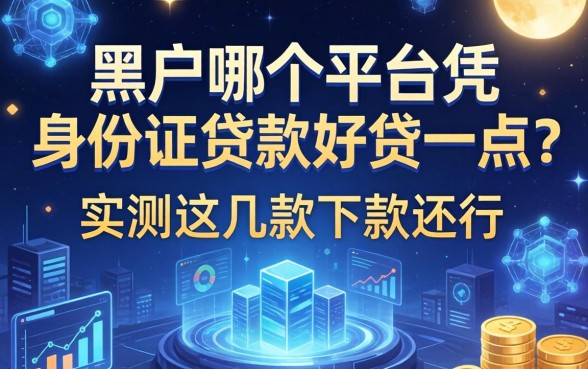 黑户哪个平台凭身份证贷款好贷一点？实测这几款下款还行