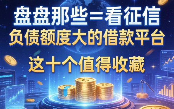 盘点那些不看征信负债额度大的借款平台，这十个值得收藏