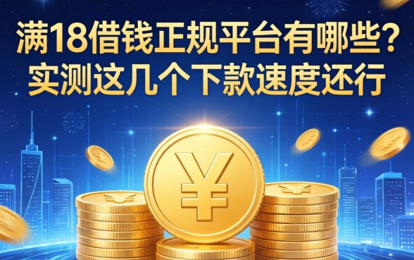 满18借钱的正规平台有哪些？实测这几个下款速度还行