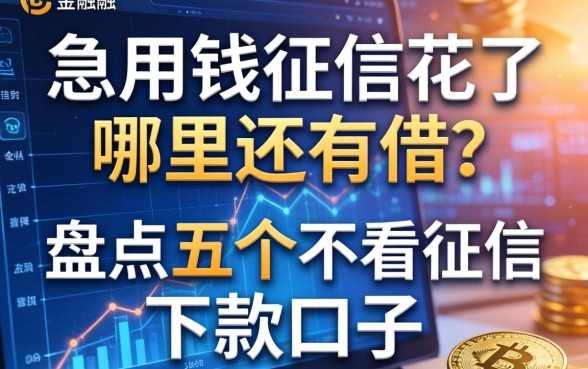 急用钱征信花了哪里还能借？盘点五个不看征信下款的口子