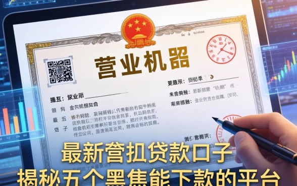 最新营业执照贷款口子，揭秘五个黑户能下款的平台