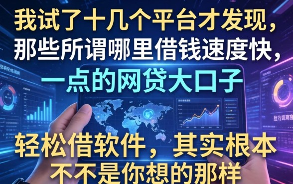 我试了十几个平台才发现，那些所谓哪里借钱速度快一点的网贷大口子轻松借软件，其实根本不是你想的那样