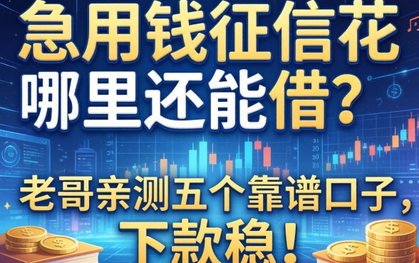 急用钱征信花哪里还能借？老哥亲测五个靠谱口子，下款稳！