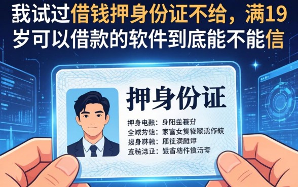 我试过借钱押身份证不给，满19岁可以借款的软件到底能不能信