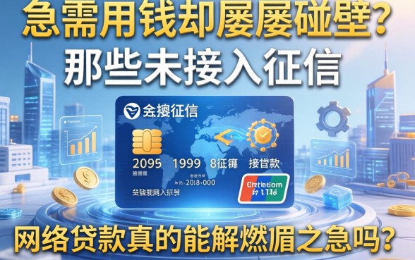 急需用钱却屡屡碰壁？那些未接入征信的网络贷款真的能解燃眉之急吗？
