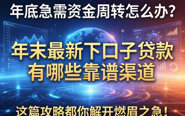 年底急需资金周转怎么办？年末最新下口子贷款有哪些靠谱渠道？这篇攻略帮你解开燃眉之急！