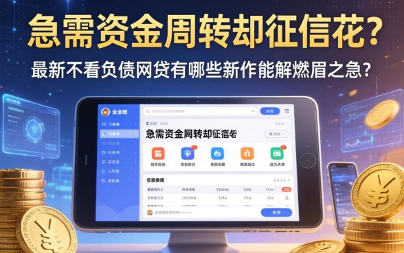 急需资金周转却征信花？最新不看负债的网贷有哪些软件能解燃眉之急？