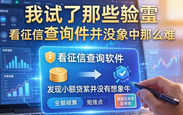 我试了那些不看征信查询的软件，发现小额贷款并没有想象中那么难