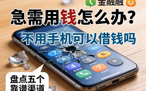 手机坏了急需用钱怎么办？不用手机可以借钱吗？盘点五个靠谱渠道