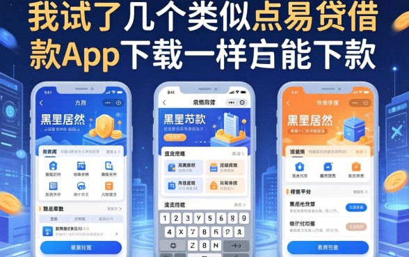 我试了几个类似点易贷借款app下载一样方便的平台，黑户居然也能下款
