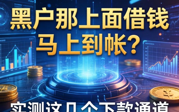 黑户那上面借钱马上到帐？实测这几个下款通道