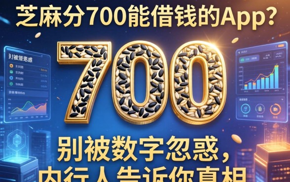 芝麻分700能借钱的app？别被数字忽悠，内行人告诉你真相