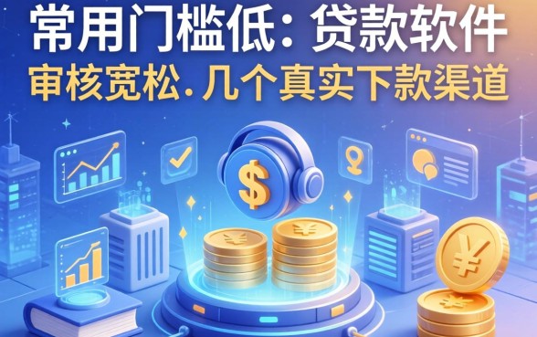 常用门槛低的贷款软件：审核宽松的几个真实下款渠道