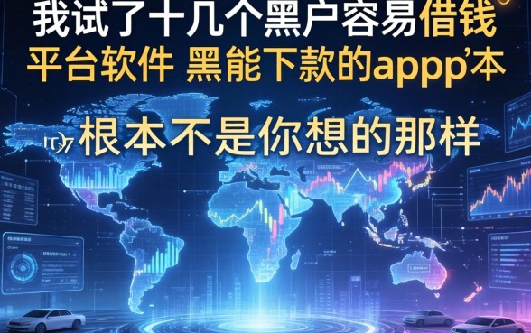 我试了十几个黑户容易借钱的平台软件，发现黑户能下款的app根本不是你想的那样
