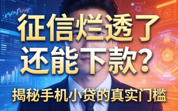 征信烂透了还能下款？揭秘手机小贷的真实门槛