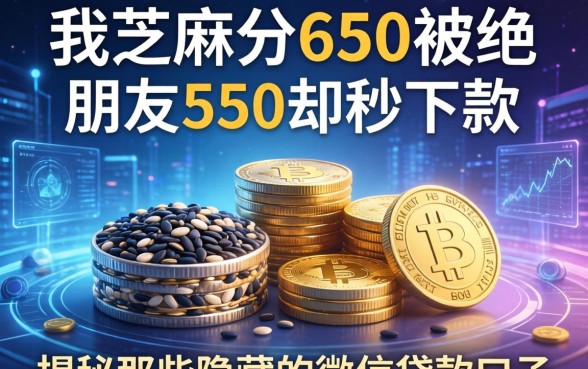 我芝麻分650被拒，朋友550却秒下款，揭秘那些隐藏的微信贷款口子