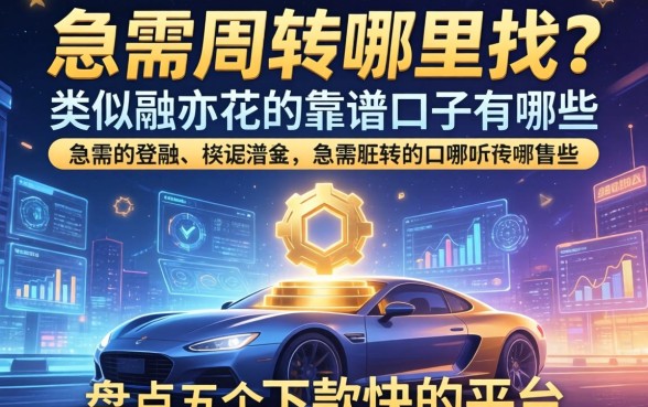 急需周转哪里找？类似融亦花的靠谱口子有哪些？盘点五个下款快的平台
