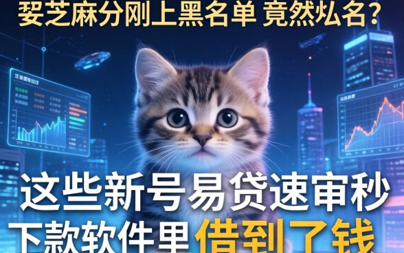 我芝麻分刚上黑名单，竟然在这些新号易贷速审秒下款软件里借到了钱